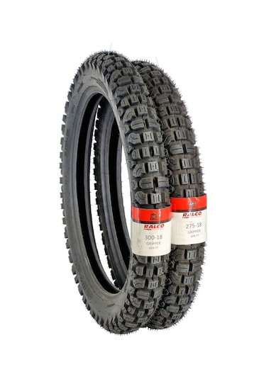 Ralco Tyres Cg Dişli Lastik Seti 300-18 Ve 275-18 Tt-iç Lastikli Tip Grippercg