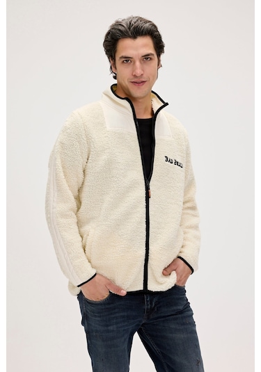 Galvin Beyaz Erkek Full-zip Polar Sweatshirt Beyaz