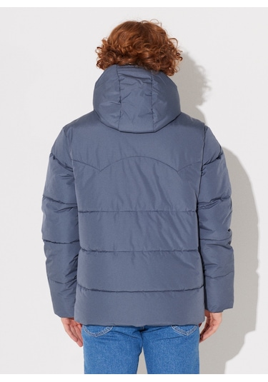 Lee Erkek Kapüşonlu Gri Şişme Mont - L88Bnya66 001