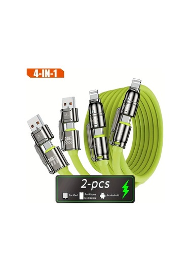 Userfriendly11 2 Adet Sarı 240w 4ü 1 Arada Hızlı Şarj Kablosu 1m İphone Uyumlu İpad Galaxy Macbook İçin