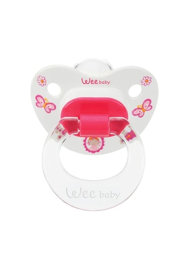 Wee Baby 834 Desenli Silikon Damaklı Emzik 6-18 Ay Çok Renkli