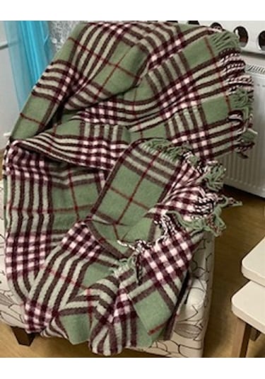 Gençev Home &Selin& %100 Saf Yün Scotch Battaniye Battal Boy (529589005) Çok Renkli