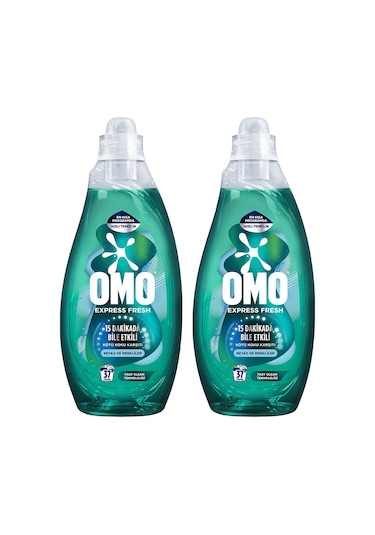 Omo Express Fresh Kötü Koku Karşıtı Beyaz ve Renkliler Sıvı Çamaşır Deterjanı 2 x 1480 ML