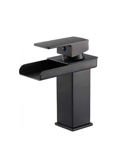 Tongxida Yüksek Akışlı Musluk Sıcak Soğuk Su Siyah Şelale Musluk Siyah