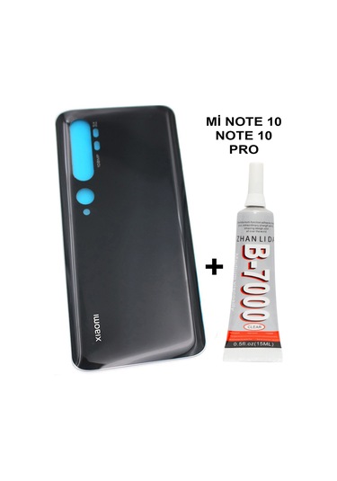 Xiaomi Mi Note 10/10 Pro Arka Cam Batarya Pil Kapağı Siyah+yapışt