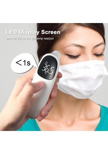 Jeehugo Dokunmadan Isı Ölçer: Vücut Ve Nesne Modu, Led Ekranlı, Entegre Uyarı Sistemi, Pil Dahil Değil 3-5cm Mesafe