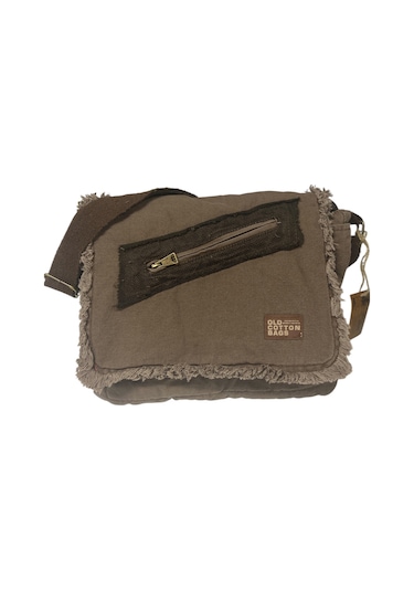 Vintage Salaş Orta Boy Unisex Günlük Çapraz Postacı Tablet Çantası M 32 Cm X 27 Cm Koyu Kahverengi