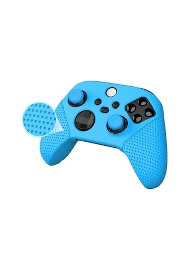 Comse Xbox Series S X Silikon Kılıf Analog Koruyucu Set Mavi