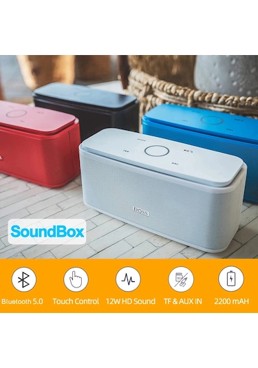 Doss Bluetooth Hoparlör Soundbox, Dokunmatik Kontrollü Ses Kutusu, 12w Hd Ses, Pink Büyük Britanya