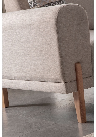 Mocha Sırt Mekanizmalı Köşe Koltuk Takımı Krem