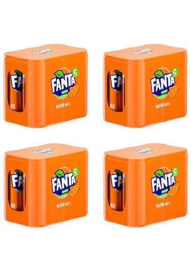 Fanta Portakal Aromalı Gazoz 250 Ml X 24 Adet