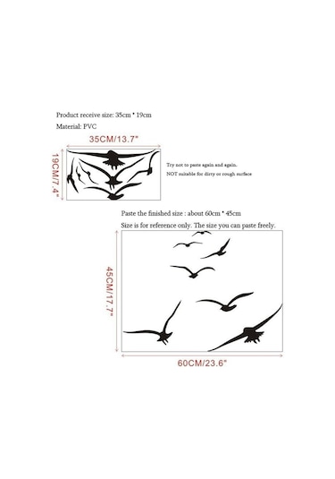 Bir Sürü Deniz Kuşları Duvar Çıkartmaları Oturma Odası Yatak Odası Ev Arka Plan Diy Dekorasyon Duvar Sanatı Çıkartmaları Oyma Çıkartmalar Diğer