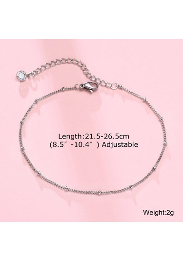 Mprainbow Paslanmaz Çelik Erkek Halhal - Çift Zincirli Erkek Bilekliği, Hediye Seçeneğigül Altın Renk Gül Altın Renk