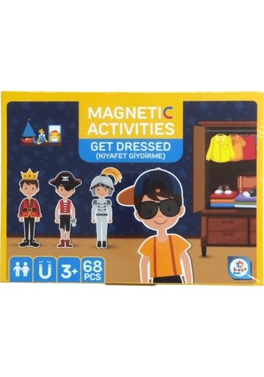 Manyetik Giysi Giydirme Aktivite Oyun Seti - Erkek