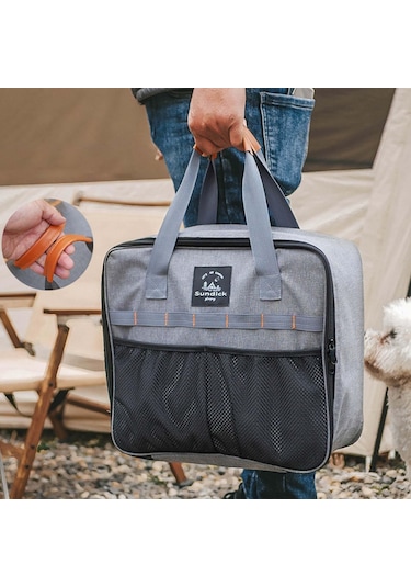 Suntek Kamp Sobası Taşıma Çantası Grill Tailgating Barbekü Gri