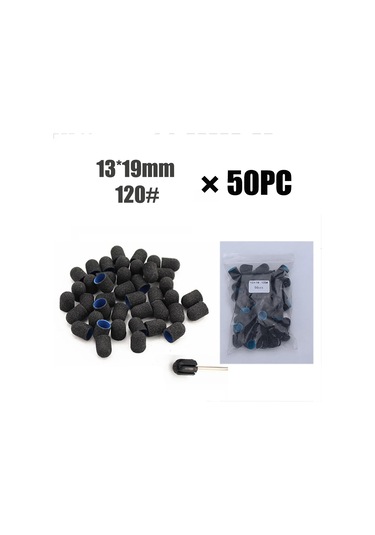 50 Adet Pedikür Bakımı Siyah Zımpara Kapakları Mandrel Pedikür Manikür Ölü Deri Kaldırmak Parlatma Ayak Bakımı Temiz Tırnak Eti Aksesuarları Fildişi