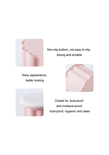 Sones Çok Amaçlı Ev Plastik Saklama Taburesi Çeşitli Atıştırmalıklar İçin, Renk: Küçük Lotus Pembesi