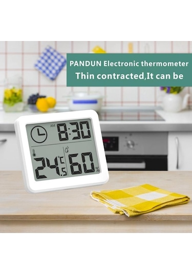 Siyah Yükseltme Xiaomi Youpin Dijital Lcd Kapalı Termometre Higrometre Ölçer