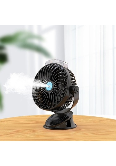 Rogfer Usb Şarjlı Masaüstü Klips Tarzı Soğutma Fanı, Özellik: Sprey Siyah - Diğer