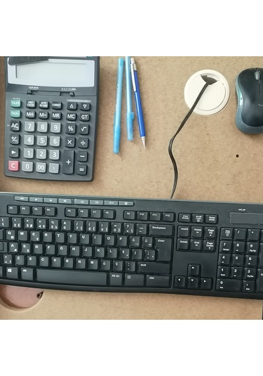 Adilon Masa Üstü Kablo Kanalı Deliği Kapağı Krem Masa Kapağı 6 Cm 5 Adet