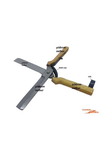 Lokum Makası Paslanmaz Çelik Ahşap Sap Yeni Model Dövme Çelik Öze