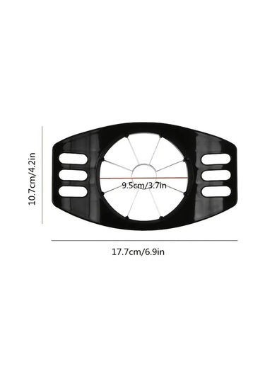 Yaratıcı Elma Dilimleyici Bölücü, Yeniden Kullanılabilir Elma Çekirdeği Çıkarıcı, Paslanmaz Çelik Meyve Dilimleyici, Mutfak Aletleri, Mutfak Malzemeleri Siyah
