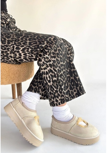 Biçomi Carren Bej Süet Bot Çok Renkli