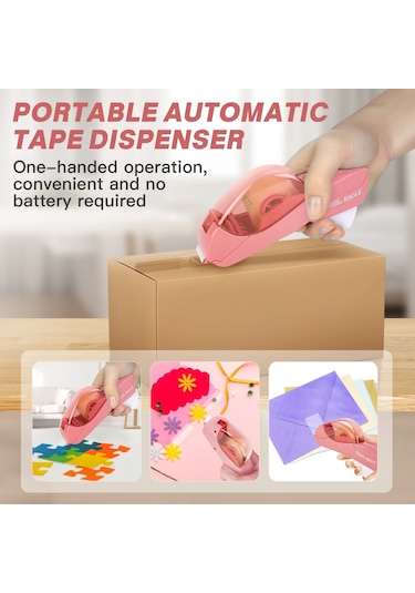 Otomatik Bant Dağıtıcı Kesici Çekme Rulo Bant Ile Taşınabilir Kırtasiye El Bant Mavi