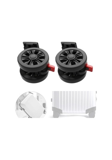 Homyl Bavul Siyahı Için Dayanıklı Frenli 2x Bagaj Siyah Siyah