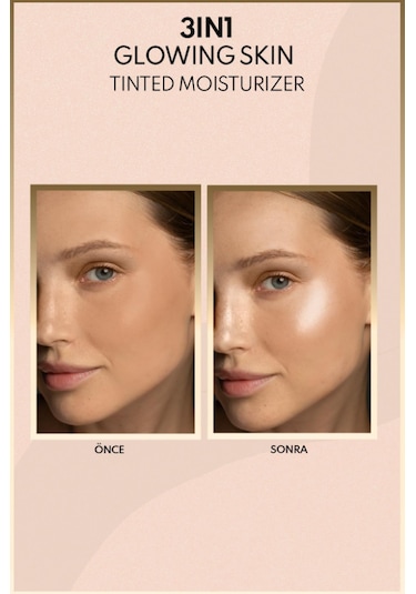 Note Cosmetics 3 in 1 Glowing Skin Tinted Moisturizer 50 SPF Işıltılı Aydınlatıcı Krem
