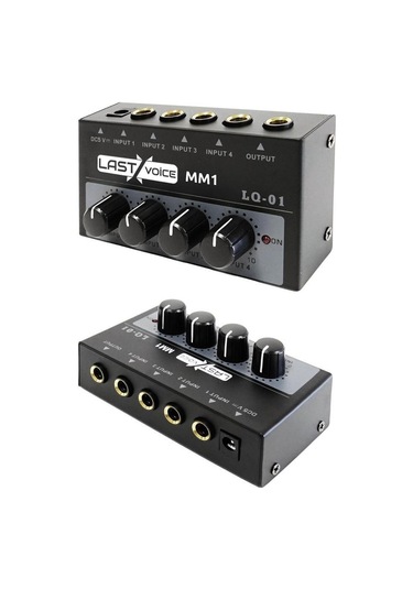 Midex Mga-35bk-fp Elektro Gitar Amfisi Seti 35 Watt Gain Özellikli Mikser Amfi Mikrofon Stand Kulaklık Kablo