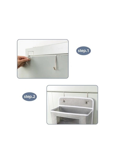Gri Dokunmamış Saklama Çantası Duvar Asılı Dolap Asılı Bitirme Çanta Bebek Bezi Çanta Dolap Askısı Yurt Banyo Mutfak Depolama Gri
