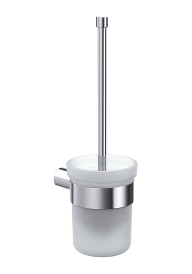 Line Bathroom Opal Tuvalet Fırçalık 129135 Buzlu Cam Krom Gri