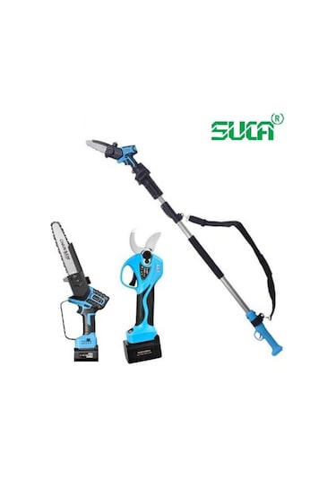 Suca Sc 8611 + 5808 Uzatma Aparatlı Akülü Budama Makası Ve Testere