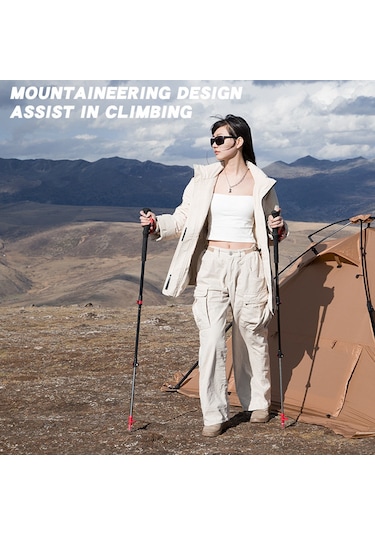 Mountainhiker Açık Hafif Alüminyum Alaşım Trekking Direkleri Çok Beyaz