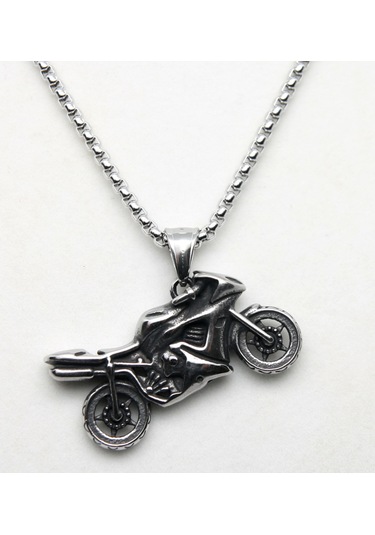 Çelik Motorsiklet Kolye Çelik