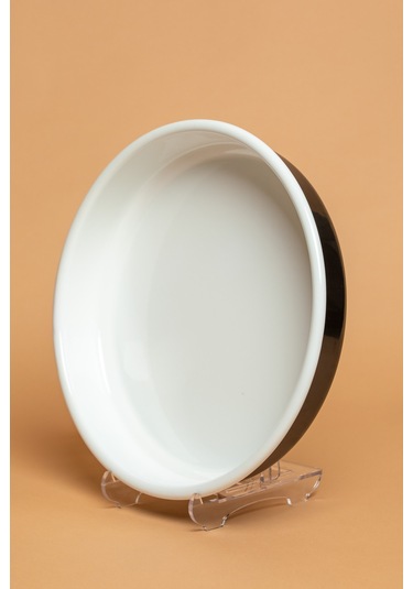 Velluto Nero Yuvarlak Emaye Siyah Fırın Tepsisi Ebutay Siyah