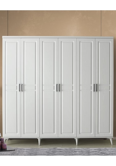 GuneyStore Sport 6 Kapaklı Komple MDF Gardırop