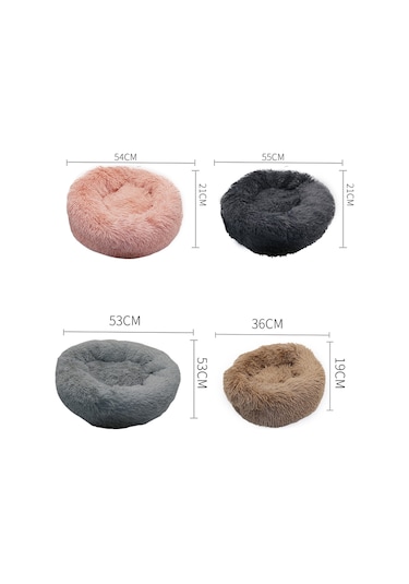 Vkemall "yumuşak Yuvarlak Evcil Hayvan Yatağı - Kaymaz, Nefes Alabilir, Sıcak Tutan"