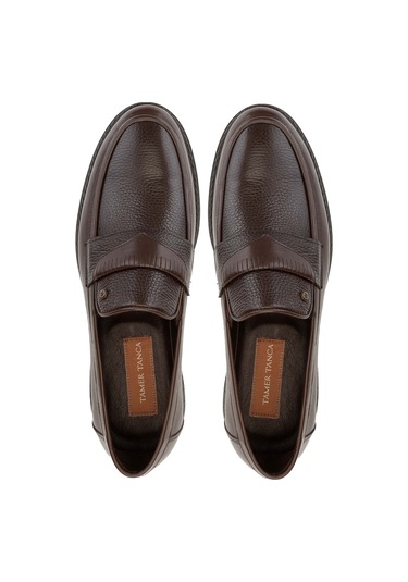 Tamer Tanca Erkek Hakiki Deri Kahverengi Loafer Ayakkabı 554 3700 Erk Ayk Sk24-25 Kahve Kahverengi