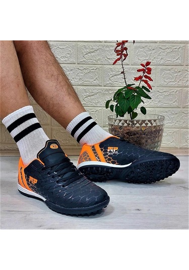 M.p 1356 Siyah-turuncu Halısaha Futbol Ayakkabısı 001