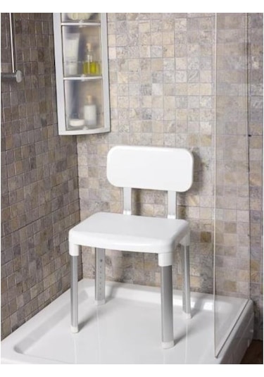 Primanova Cappadocia M-KV20-01 Sırt Destekli Banyo Sandalyesi Beyaz
