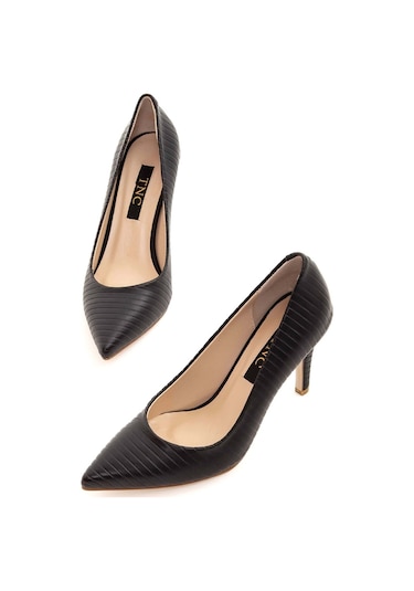 Tamer Tanca Kadın Hakiki Deri Siyah Stiletto Ayakkabı 22 5205 Bn Ayk Sıyah 01 Siyah