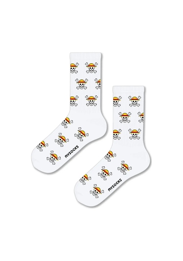 Mysocks One Piece Baskılı Çoraplar 94652859 Beyaz
