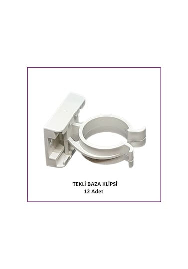 Baza Klipsi Tekli 12 Adet Beyaz