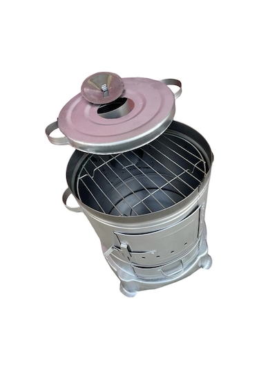 Kamp Sobası Telli Kapaklı 32 Cm Çapında Mangal Soba