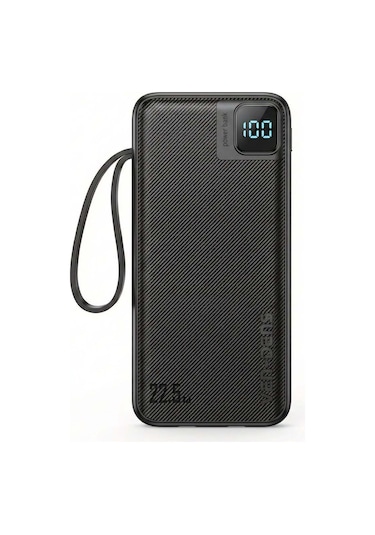 Ven-dens Vd-pb061 20000mah Premium Powerbank Dahili Çift Kablolu Siyah