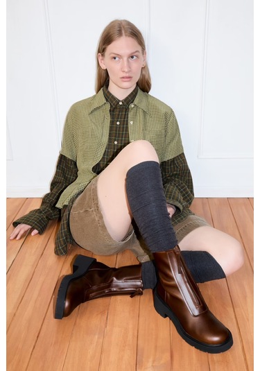 Camper Milah Deri Orta Boy Kadın Bot K400776-007 Kahverengi