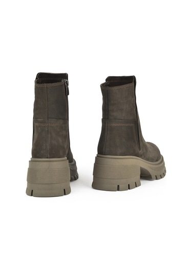 Ziya, Kadın Hakiki Deri Bot 143359z6152 Koyu Kahve Koyu Kahve Koyu Kahverengi