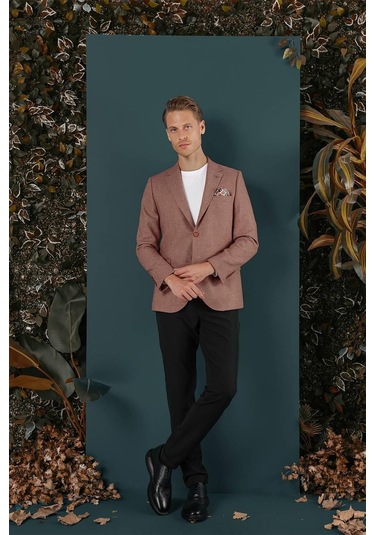 Efor C 656 Slim Fit Gül Kurusu Spor Ceket Gülkurusu